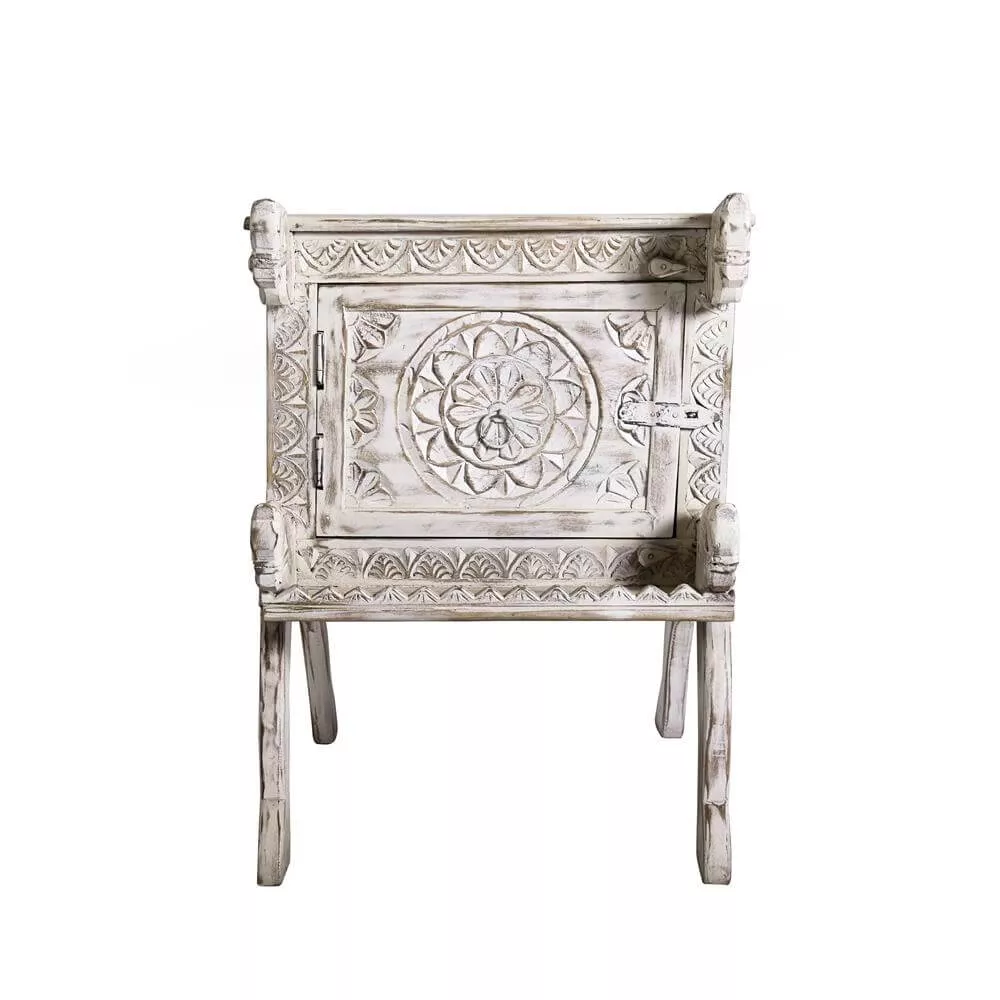 Eastern Inspired Wooden Bedside Chest